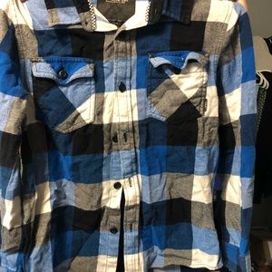 Vans flannel button down shirt size M